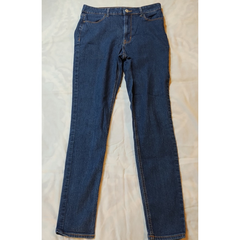 Riders by Lee Womens Blue Denim High‎ Rise Jeans Size 14M Straight Cowboy Rodeo